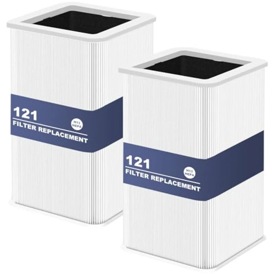

2 Pack 121 Replacement Filter Compatible with Blue P-ure 121 Air Purifier H13 Particle and Activated Carbon Filter