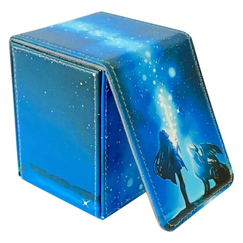 Yugioh-caja de cartas de World Legacy, PTCG, OPCG, personajes de juego de Anime, atracción magnética, portátil, protección de PU 100 +, caja de tarjetas de almacenamiento