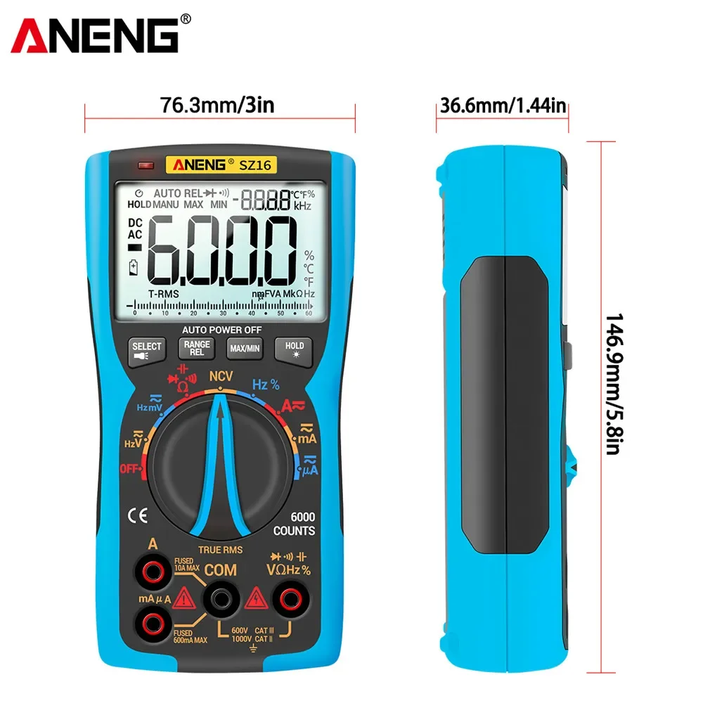 ANENG SZ16 Smart Continuity Meter Multimeter Auto Intelligent Sensor Tester Multimetro Professional True RMS Multimetre Tools