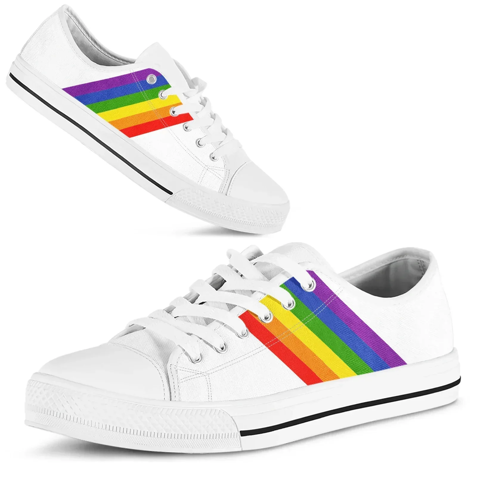 

Кеды из канваса в стиле LGBT Pride для женщин, парные кеды, повседневная спортивная обувь для женщин, мужские кеды на плоской подошве со шнуровкой, взрослые кеды Zapatillas Mujer