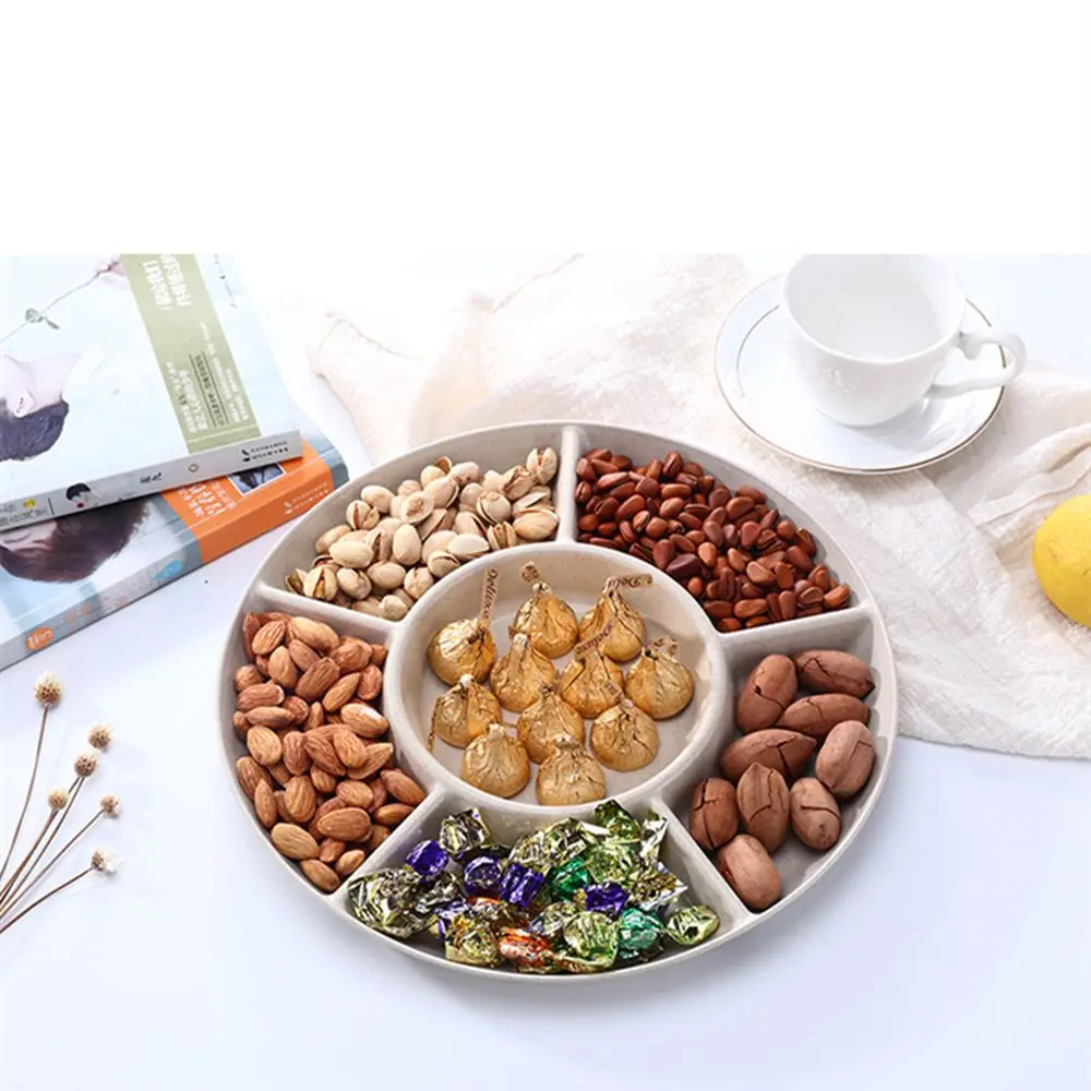 1pc multifunktion ale einfache Design Multi Grid Tablett Trocken frucht Tablett Obst teller Snack Tablett Desktop Obst Veranstalter Küchengeräte