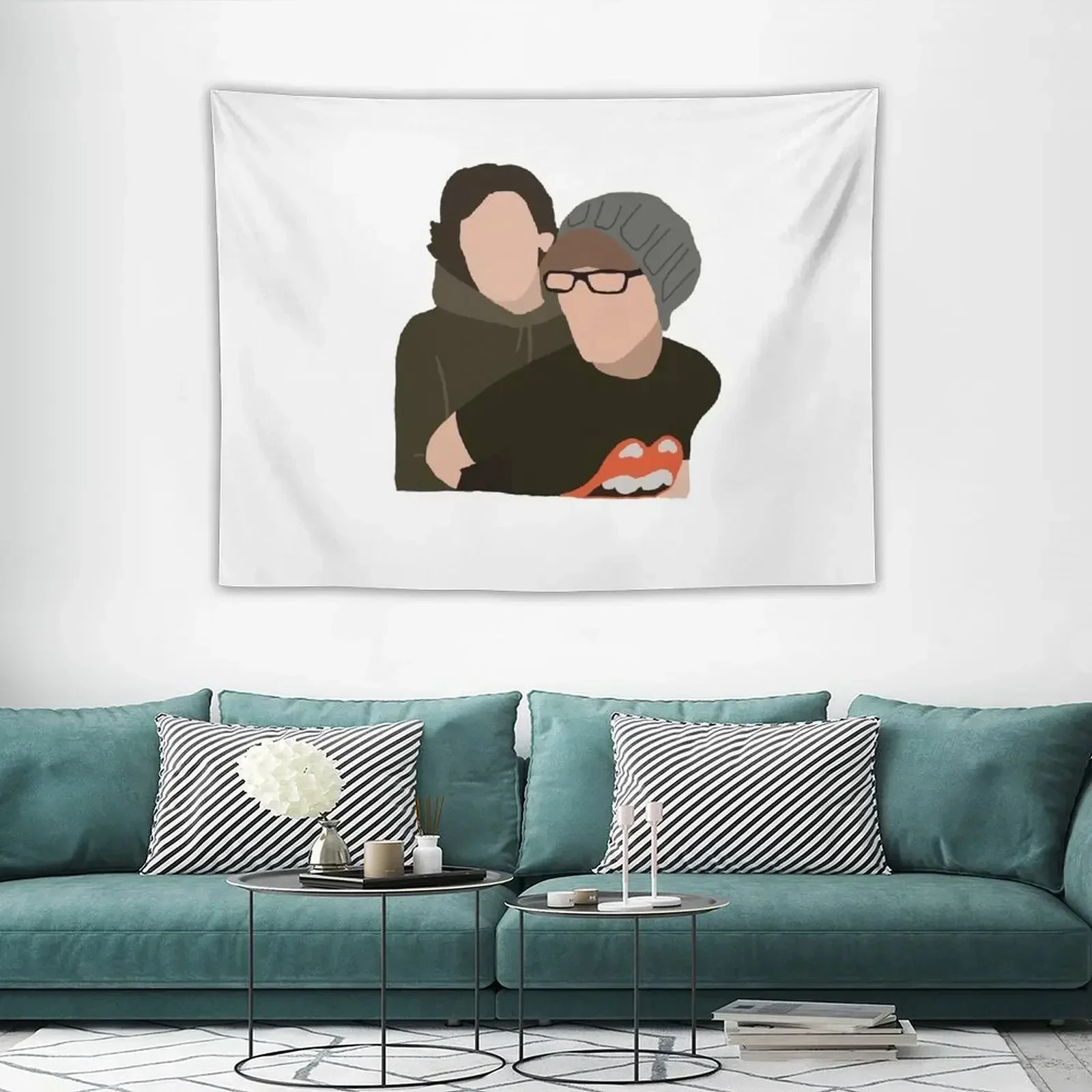 Larry Stylinson Hug Tapestry Wall Carpet Decorative Wall Tapestry