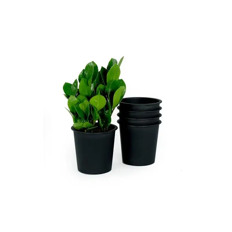 

7.9" Round Nursery Plant Pot - Set of 5 Garden Plastic Pots with Drainage for Home & Outdoor Use
