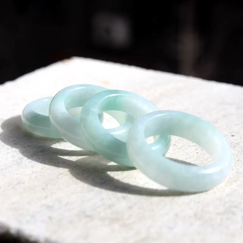 

In Stock Wholesale Ice Waxy Kinds JadeAGoods Ring Men's and Women's Rings Live Broadcast Foreign Trade Supply
