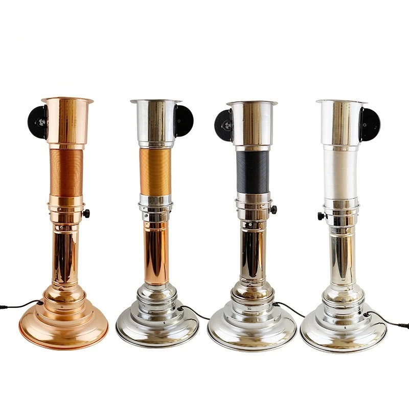 

Laminated barbecue telescopic exhaust pipe