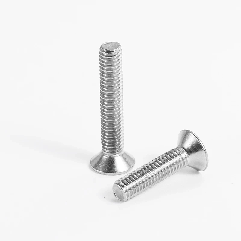 

M5 304 Stainless Steel Countersunk Hex Socket Cap Screws / DIN7991 Flat Head Allen Bolts 5mm x 6-150mm Full Length Range