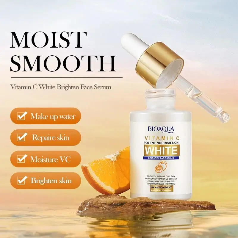 【AD】BIOAQUA 30ml Sérum Facial de Vitamina C Clareador Hidratante Antirrugas Antienvelhecimento para Cuidados com a Pele do Rosto