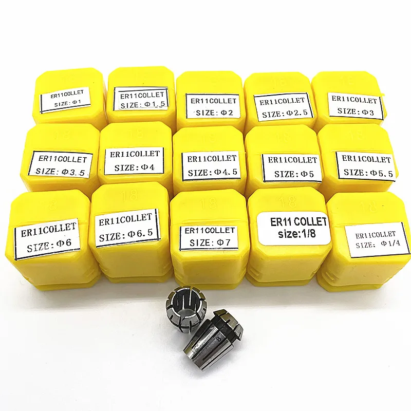ER11 juego de Portabrocas de pinza, soporte de herramientas de fresado CNC, máquina de grabado husillo de, 7 piezas, 8 piezas, 9 piezas, 10 piezas, 13 piezas, 15 piezas, 17 piezas