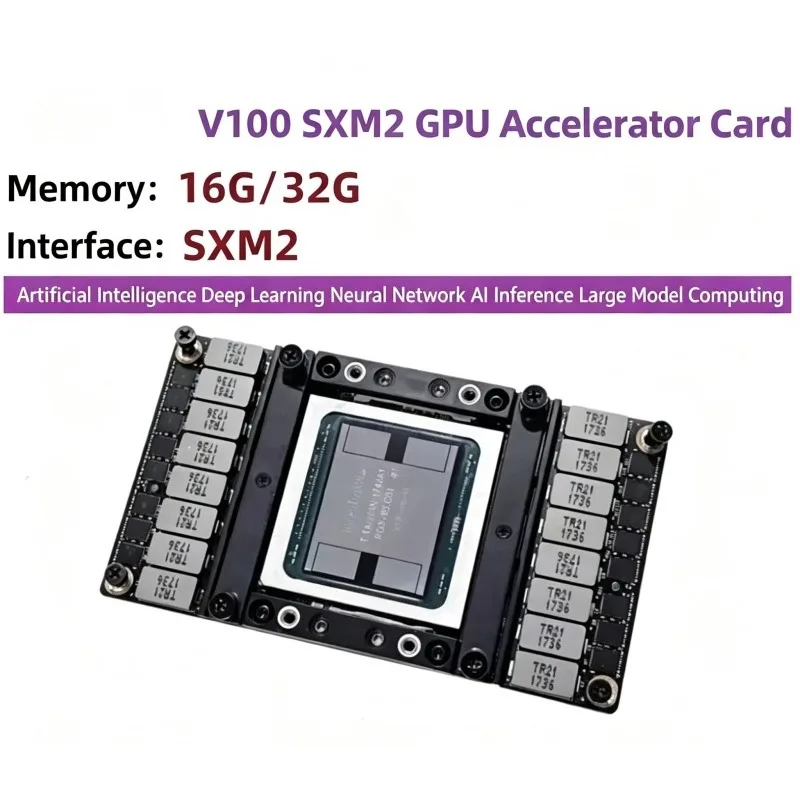 V100 GPU Accelerator 16G SXM2 Graphics Card For AI Deep Learning Workstation Computing Training Hardware Equipment