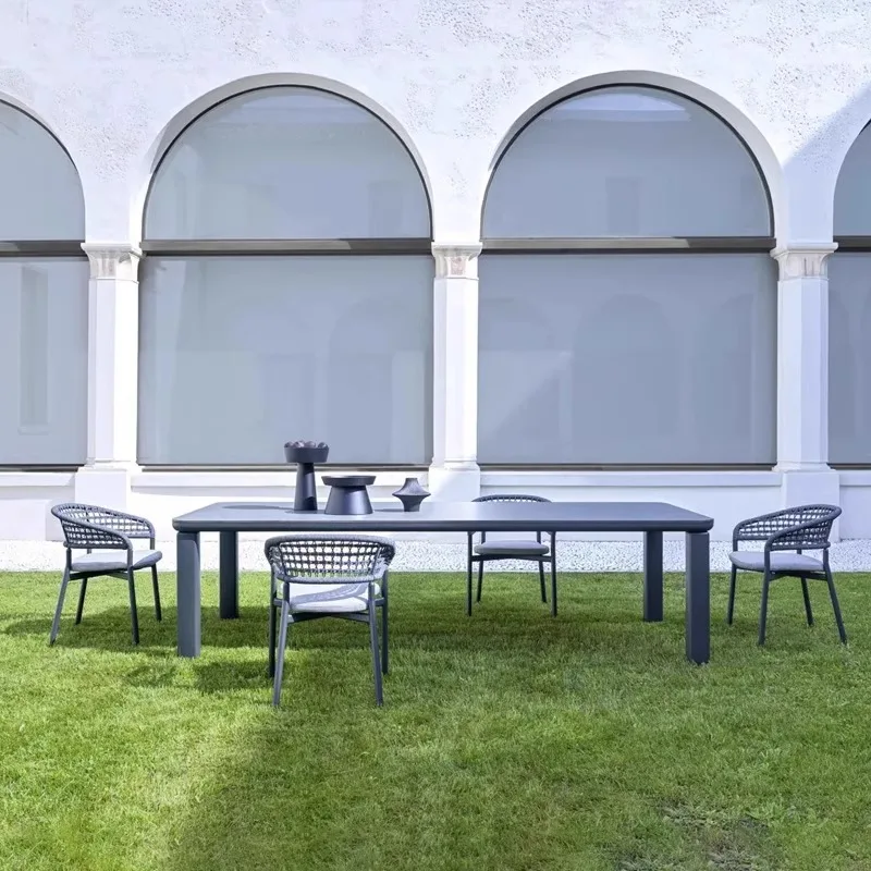 

Outdoor table and chair combination rattan chair bench courtyard balcony terrace garden villa leisure waterproof sunscreen