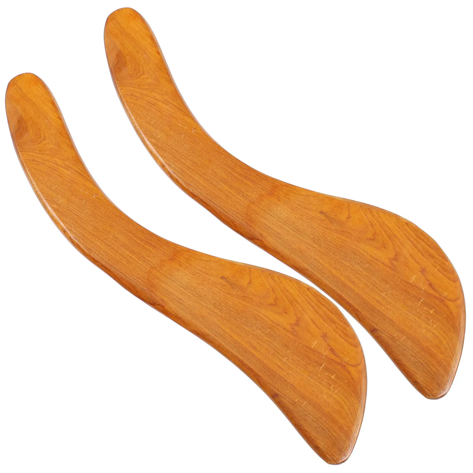 

2Pcs Gua Sha Scraping Tools Wood Massage Plates Light Brown Body Scraping Boards for Meridian Massage and Body Care Tool