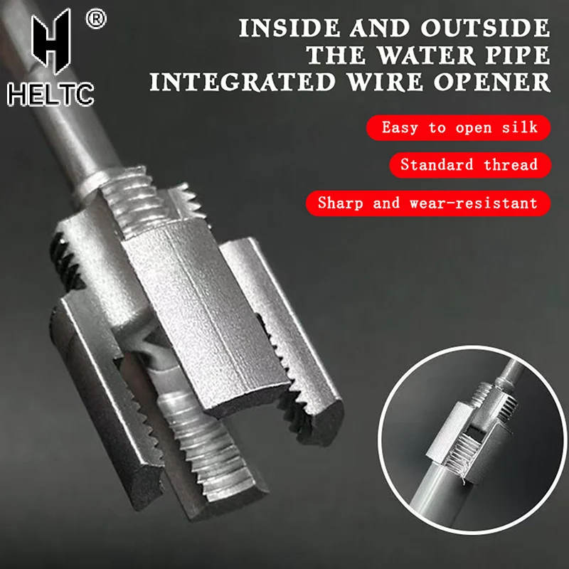 

Pipe Thread Cutting Tool Integrated Internal External Pipe Threading Tool Electric Drill Compatible PVC Pipe Threader Kit