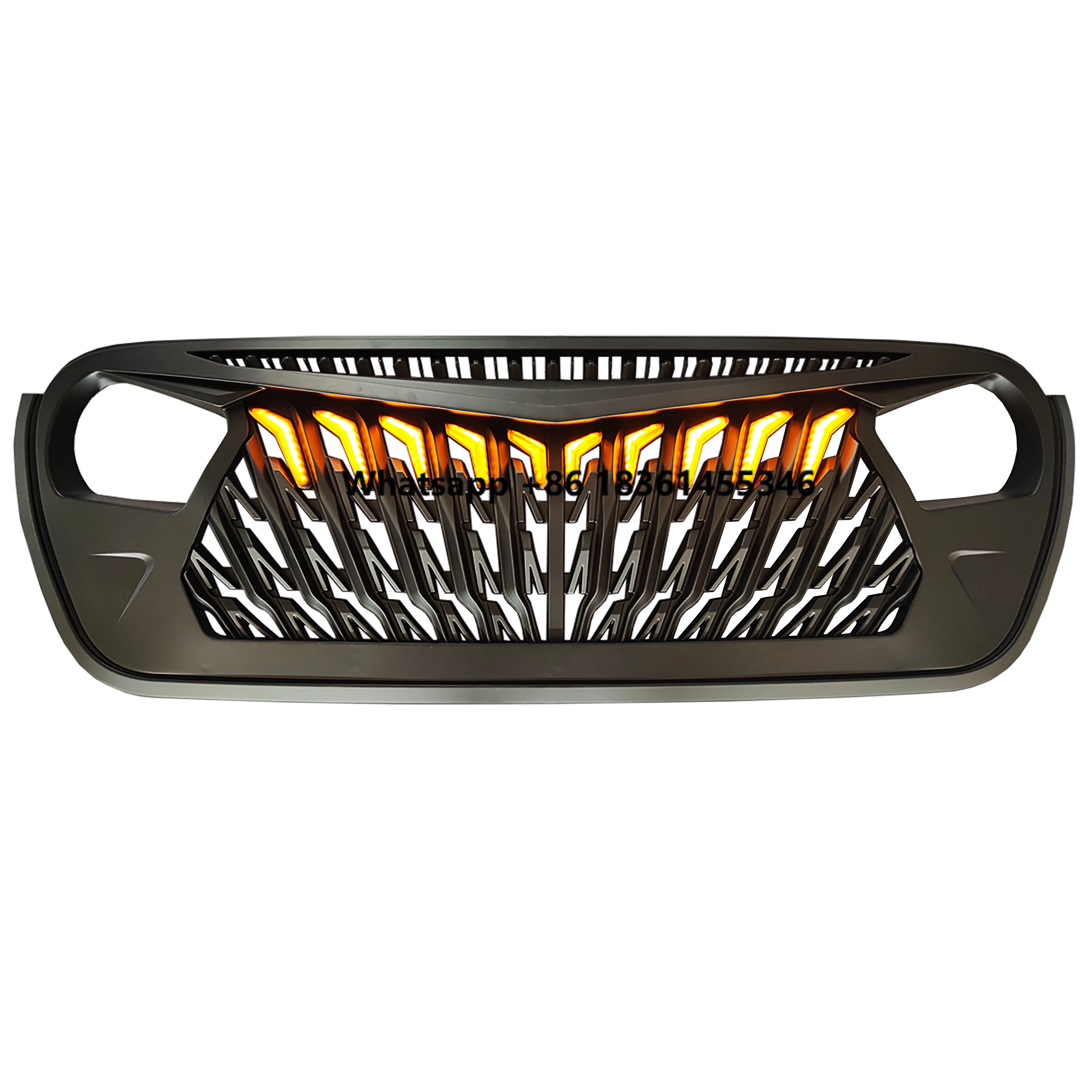 

Gobison 2018 2019 2020 2021 2022 4x4 Offroad Front Bumper Grill Car Grille Hawlk Wings for WRANGLER JL Grill instock