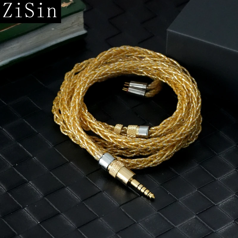 ZiSin 80 DIY HIFI In-Ear Headphone Extension Cable with 4.4mm to 3.5mm IE900 MMCX for M5 Olina Delci Explorer DaVinci Himalaya