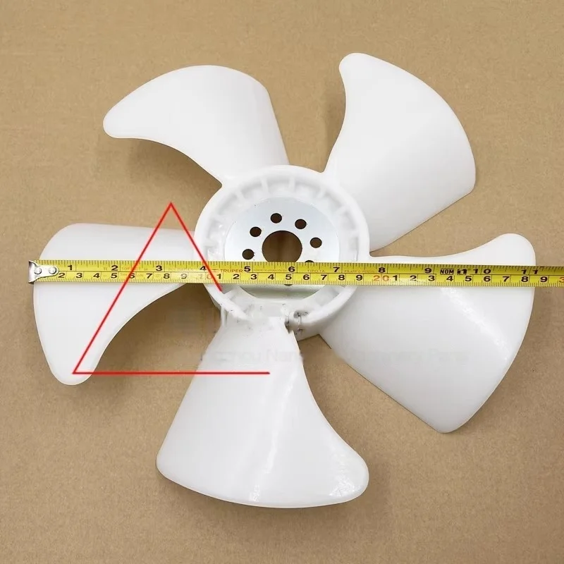 Excavator Fan Blade for Kubota U10/17 D722 D902 Z482 Engine Cooling Water Tank Wind Blade Quality Heavy Duty Construction Part