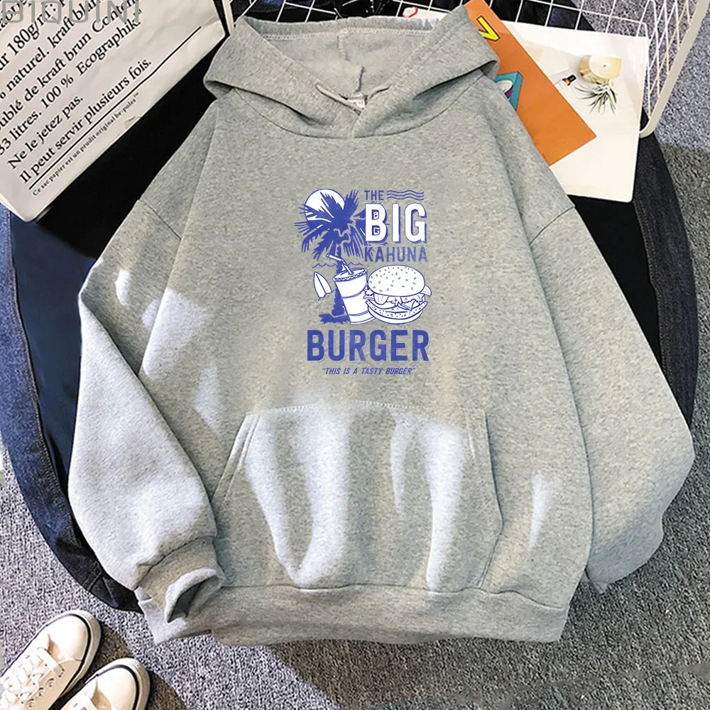 Big Hamburger Sweatshirts for Men Cartoon Long Sleeve Thicken Keep Warm Hoodies Unisex New Winter Casual Trendy Clothes Fashion