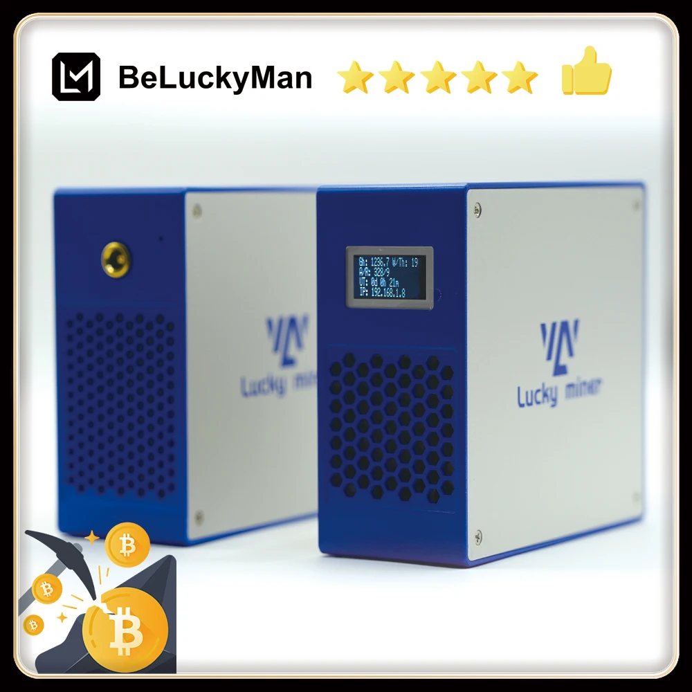 

lucky miner lottery miner LV07 1TBH/S BTC BCH BSV DGB SHA256 BM1366 btc miner bitcoin miner crypto miner solo miner