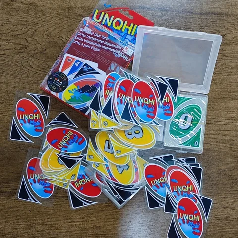 108pcs Gathering Board Games UNQHI H2O Card Game WaterProof Pressure Proof PVC Plastic Transparent Kids Toys Playing Cards