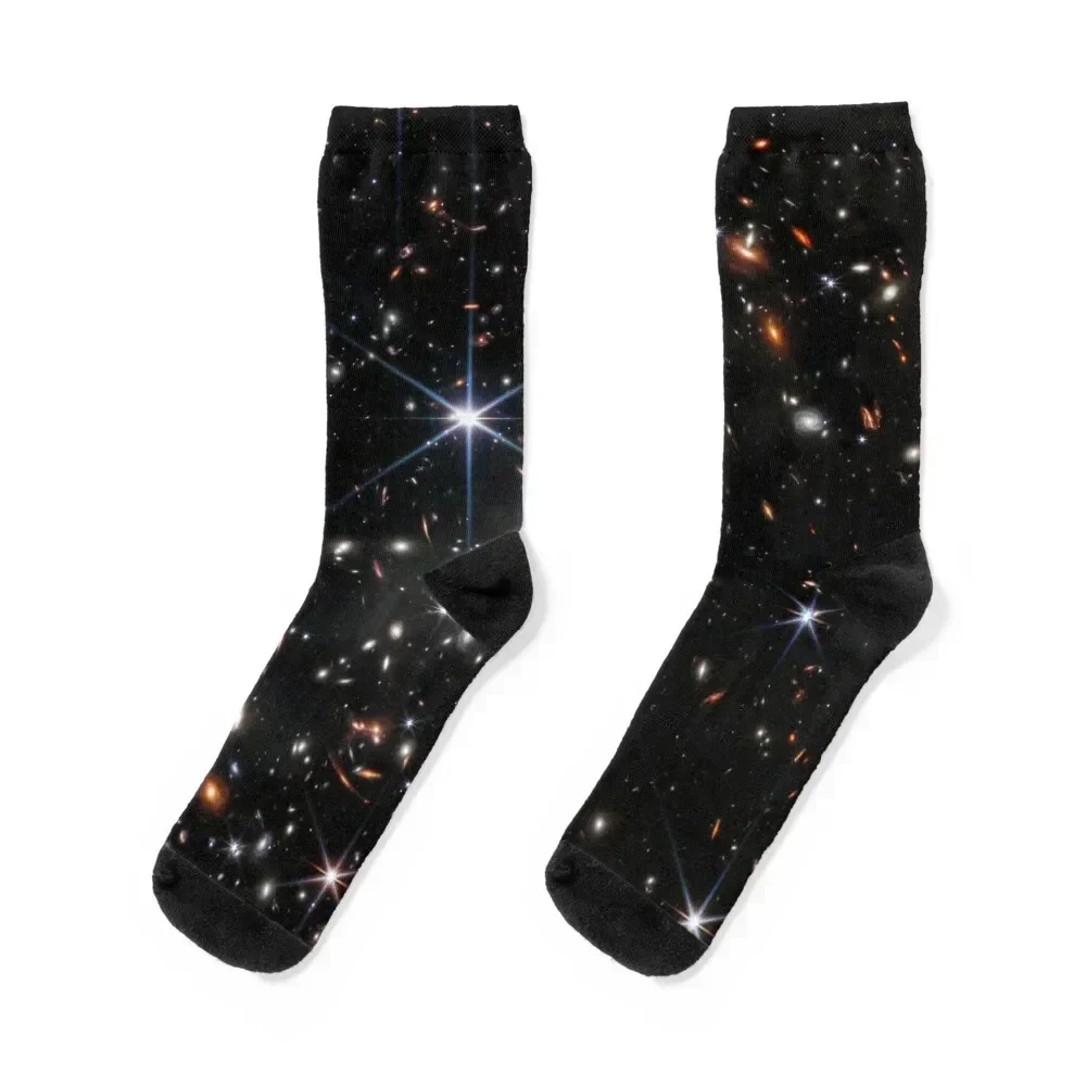 

James Webb's First Deep Field (James Webb/JWST) — space poster Socks tennis sport warm winter Socks Women Men's