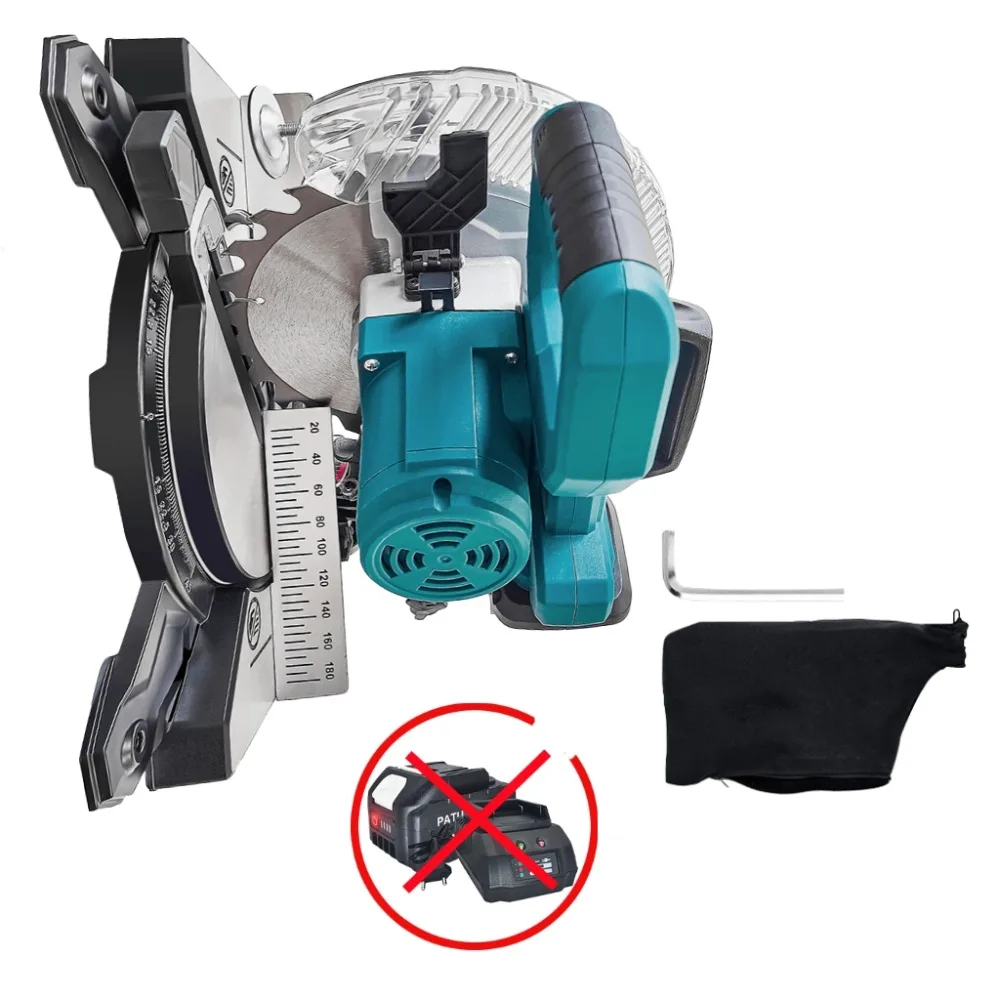 PATUOPRO 8-дюймовая бесщеточная электрическая торцовочная пила, аккумуляторная алюминиевая нержавеющая сталь, резак по металлу, электроинструмент для батареи Makita 18 В