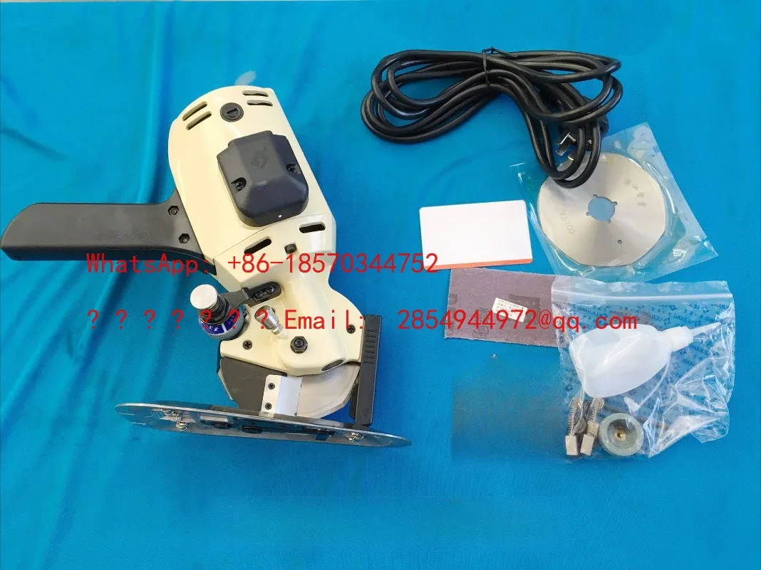L   YJ-100A Round Knife Electric Scissors Hand Push Electric Round Knife Cutting Machine, Small Cloth Cutting Machine