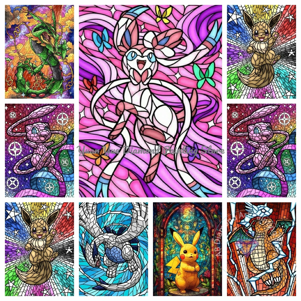 1pc frameless Diamond Painting Pokemon Pikachu Diamond Painting Kit 5D DIY Embroidery Cross Stitch Handmade Art Gift Crafts Home