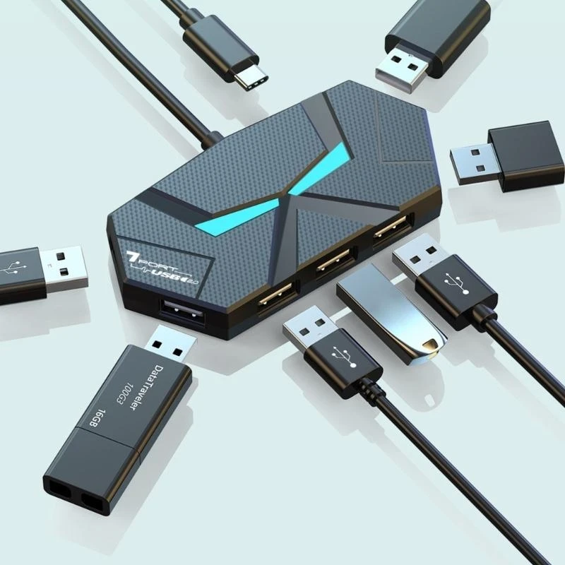 Porta espansione hub USB del computer non richiede energia esterna con dissipazione del calore per adattatori USB