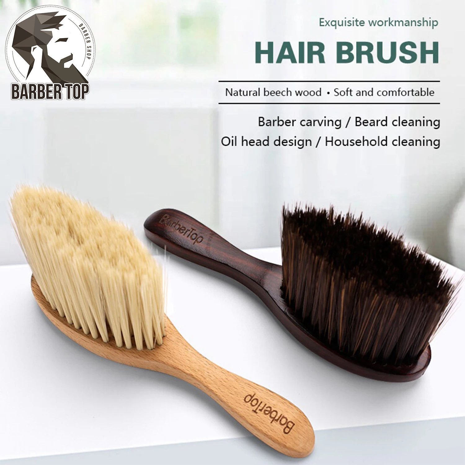 BARBERTOP Hair Brush Neck Face Duster Hairdressing Cleaning Brush Professional Remove Soft Brush Salon Stylist Barbershop Tools