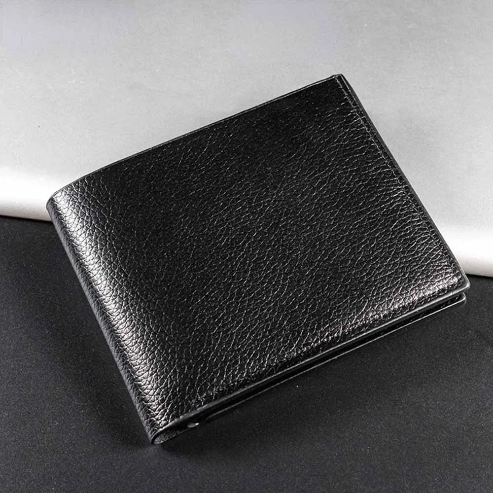 Vintage Lychee Texture Men's Wallets Short Style Coin Bag Multi Card Slots Card Holder Credit Card bag Men Small Cash Purse