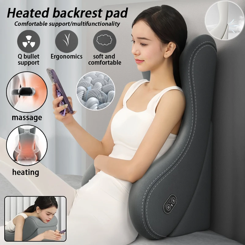 Multifunctional adjustable home headboard,sofa cushion,waist protection massage pad,heating vibration,reclining maternity pillow