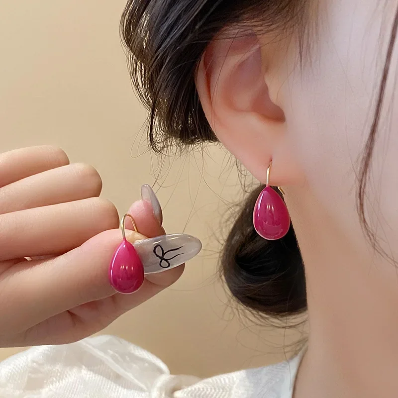 DREJEW Korean Minimalist Earrings for Women New Trendy Drop Earring Stylish Sweet 2025 Korean Fashion Jewelry Dree Shipping