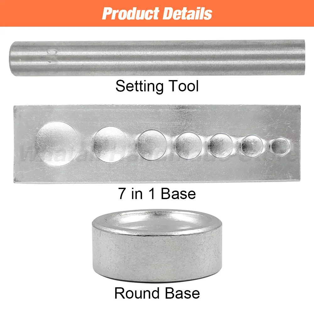 Double Cap Rivets Setting Tool Steel Hand Punch Tool For Single Cap Snap Rivet Studs Leathercraft Bag Belt Garment Shoes Diy
