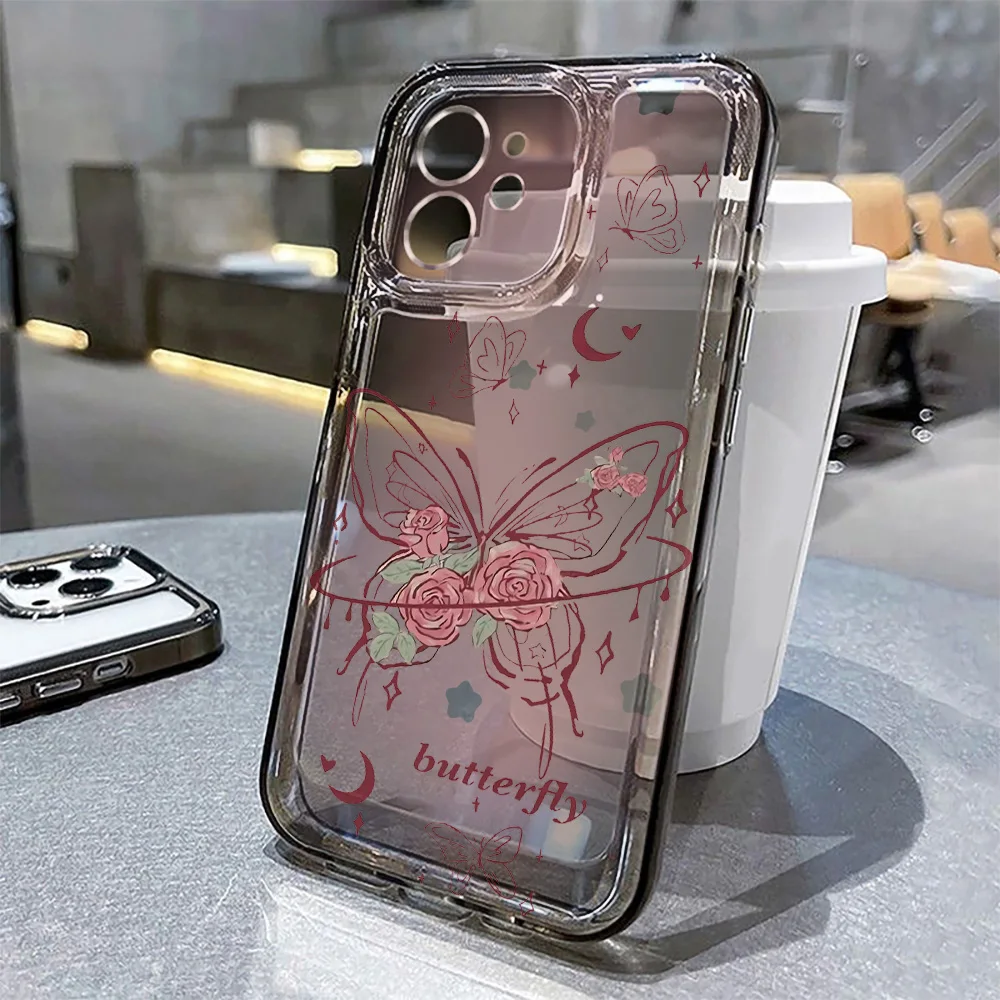 

Butterfly Pattern Phone Case For iPhone 11 Case iPhone 13 15 14 12 16 Pro Max 7 8 Plus XR 16E SE 2020 2022 Shockproof Back Cover