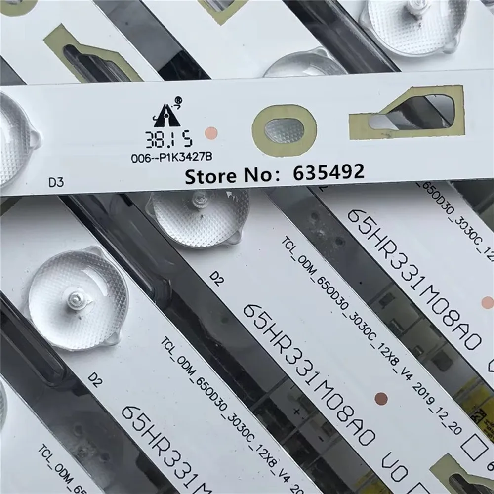 12PCS 3VLED Strip T CL-ODM-650D30-3030C-12X8-V2 65HR331M08A0 V0 4C-LB650T-HR1 for 65UA6606 L65E5800A L65E5800F 65UD2000 65UD1000