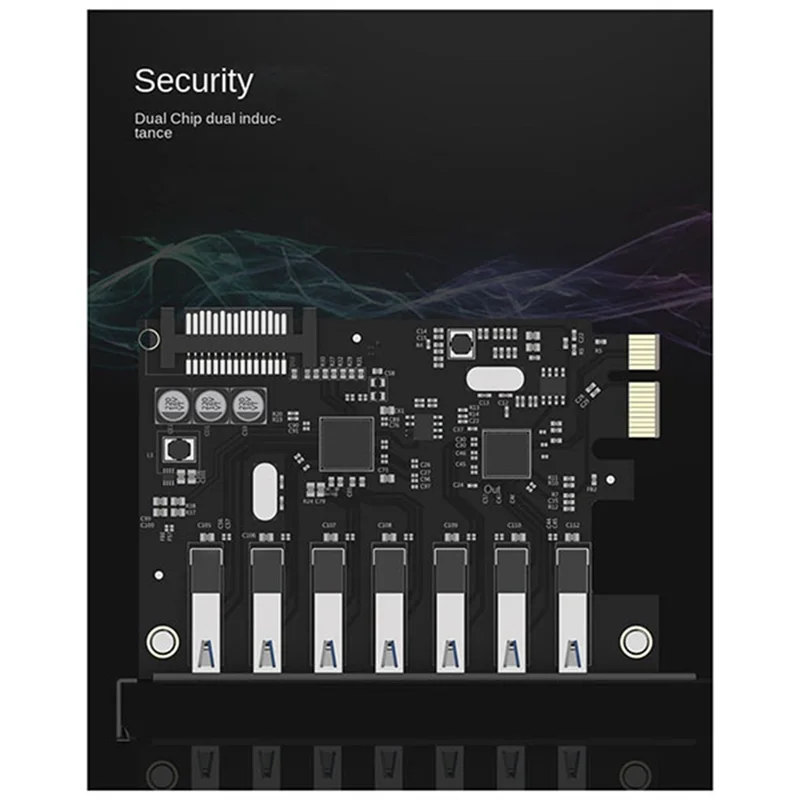 PVU3-7U USB3.0 Карта расширения для настольного компьютера 1-противление 7, компьютерные аксессуары для корпуса-X64A