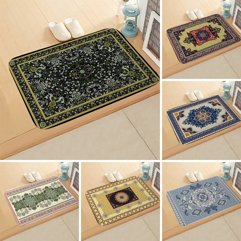 European ethnic style floor mats kitchen bathroom absorbent floor mats home decoration living room entrance entrance carpet