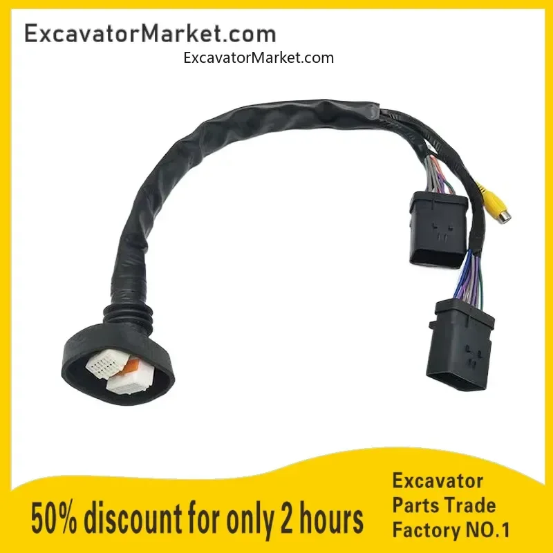 Excavator Spare Excavator For Caterpillar cat e320d 329d 330d 336d Display screen harness Display instrument plug wire