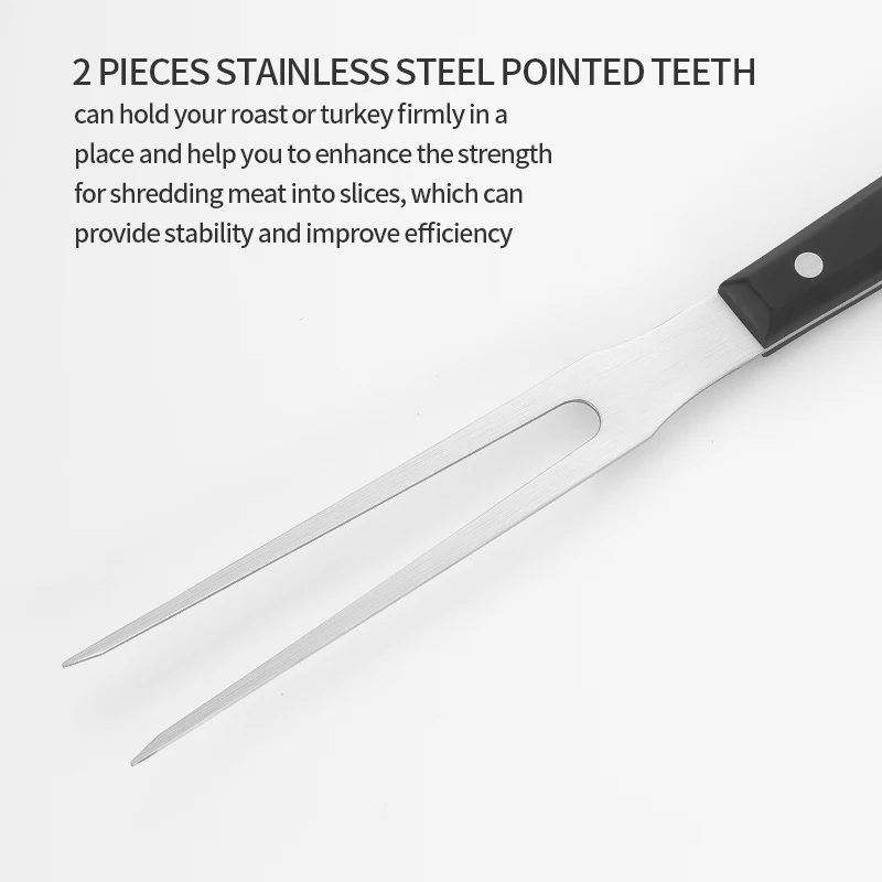 Stainless Steel Carving Meat pork Turkey Fork Serving Cooking Grill Barbecue BBQ Fork Schnitzegabeln Fourche sculpter mobile