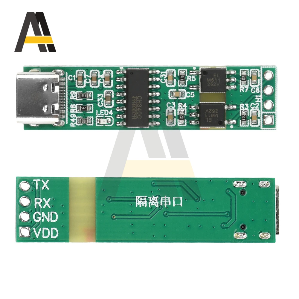 UART CH340 高速絶縁 USB から Ttl シリアルポート光電子絶縁モジュールタイプ C インターフェイス 3.3V/5V
