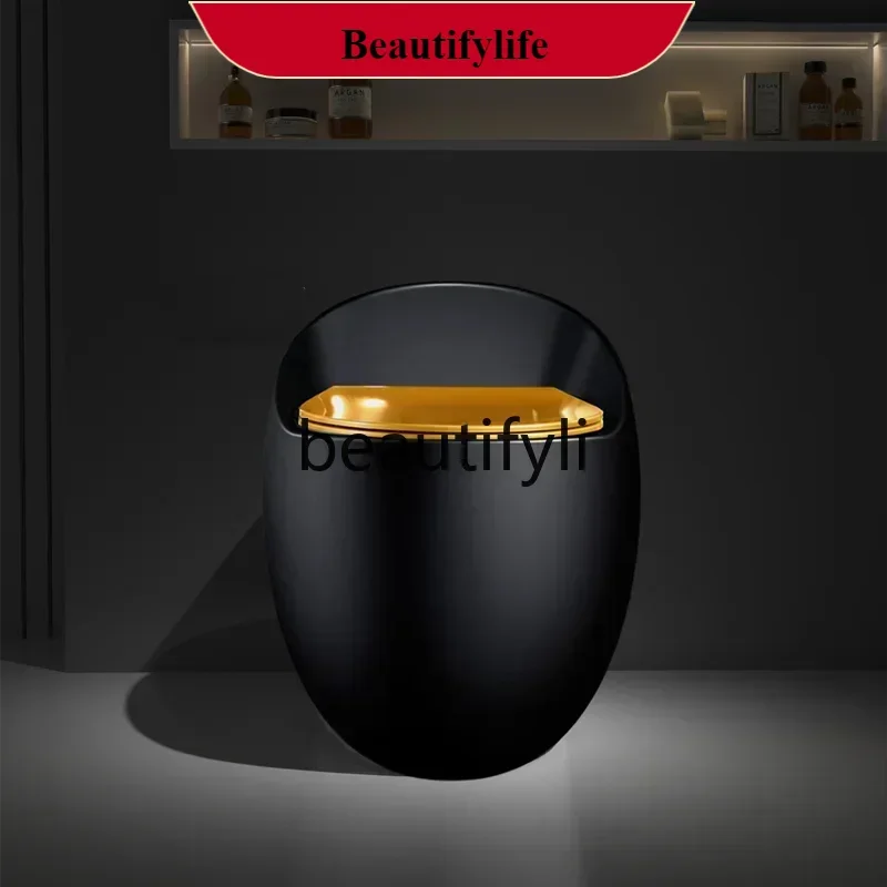 

B185 New black and gold toilet holder ceramic creative personality colored egg toilet