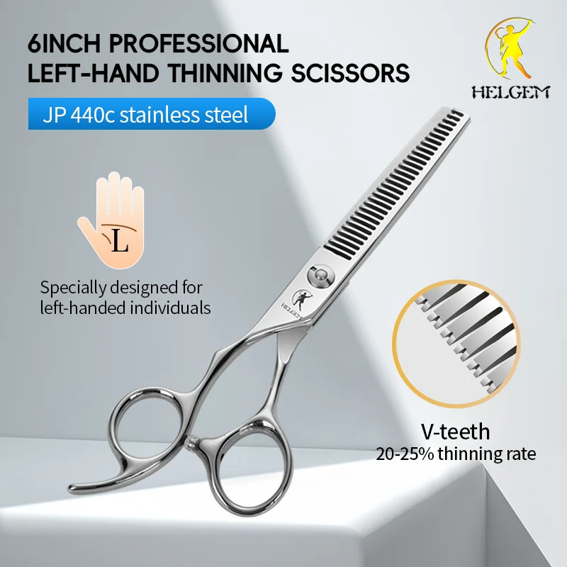 

Helgem 6-дюймовые JP440c высококачественные брендовые филировочные ножницы с v-образными зубьями для стрижки волос