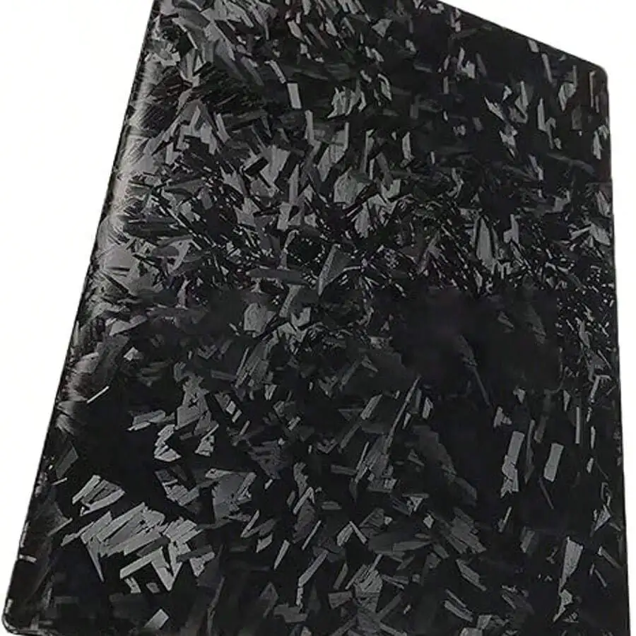Glossy Black Forged Carbon Fiber Vinyl Film Self-Adhesive Stretchable Self-Adhesive Bubble FreeDlY Film Modern Aesthetic Style