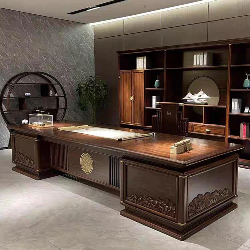 Wooden Manager Executive Office Desk Modern Designer Large Study Computer Desk Gaming Standing Scrivania Work Station Table