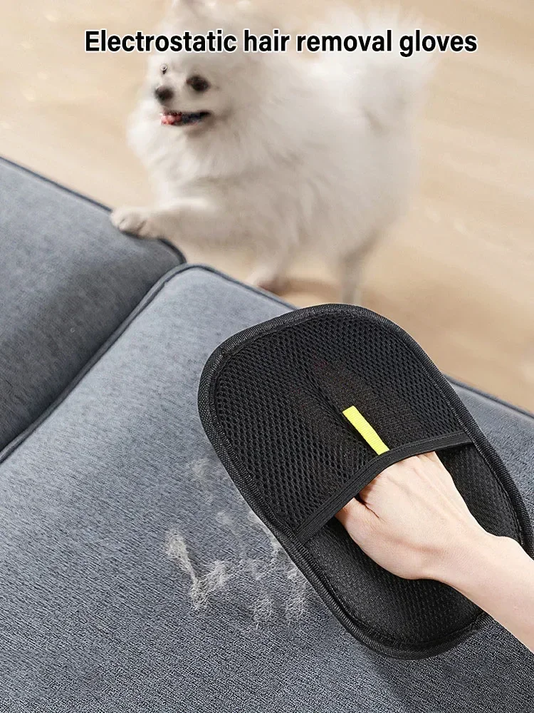 Tierhaarentferner-Handschuh Tierhaarentferner-Handschuhe Entfilzungsbürste Handschuh für Katzen und Hunde – Detail 1