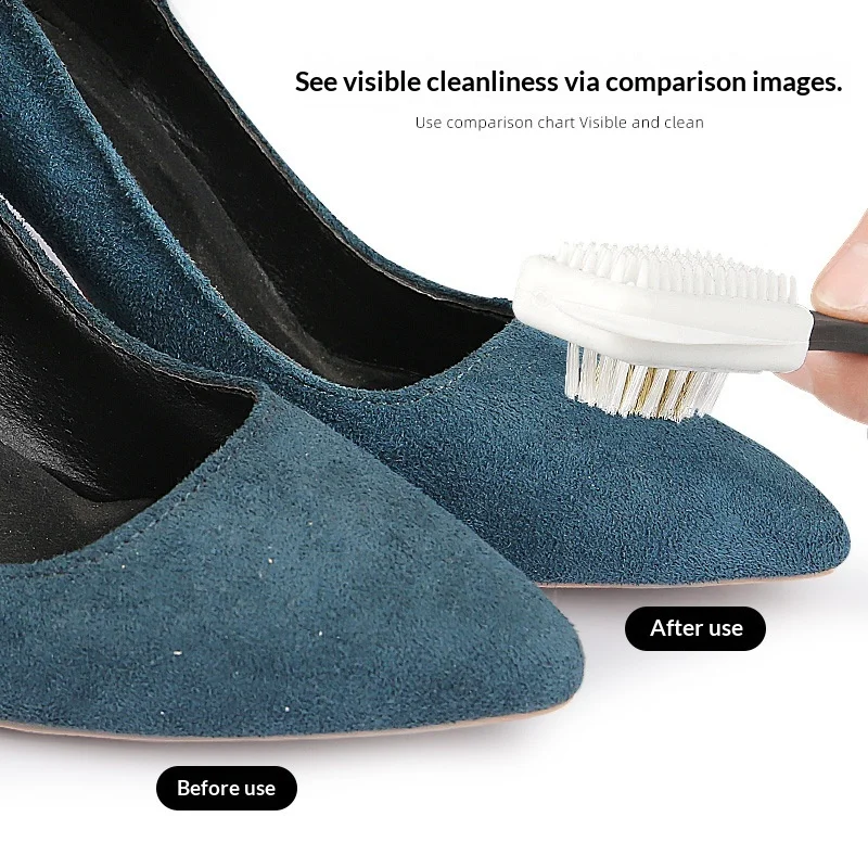 1/2pcs 3 Side Cleaning Convenience S-Shaped Shoe Brush Suede Cleaning Brush Snow Boot and Sports Shoe Cleaning Brush