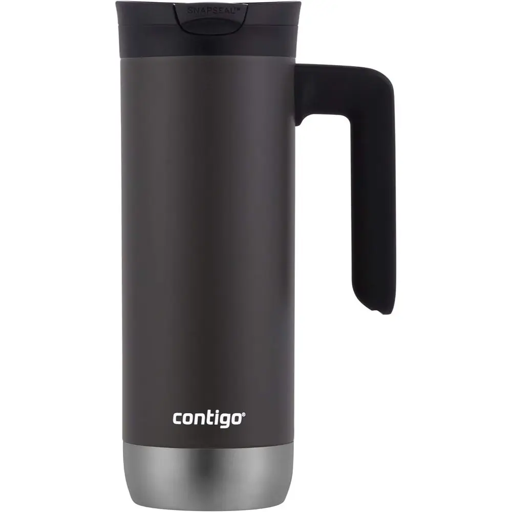 20oz Stainless Steel Travel Mug with Handle and SnapSeal Lid