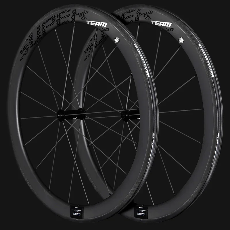 UCI Approved SUPERTEAM Classic Pro R25-50 700C Road Bike Wheelset Ceramic Bearing Hub Clincher Tubeless Rim Brake