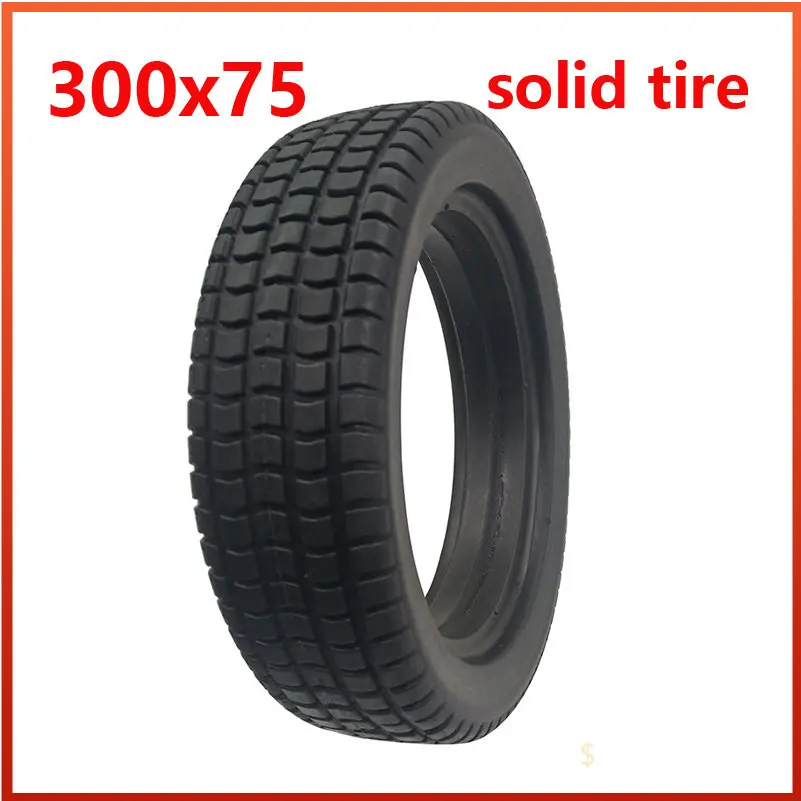 

300x75 Solid Tire,for 12 Inch Wheelchair Kids Tricycle Push Bike Tire Replacement Accessories
