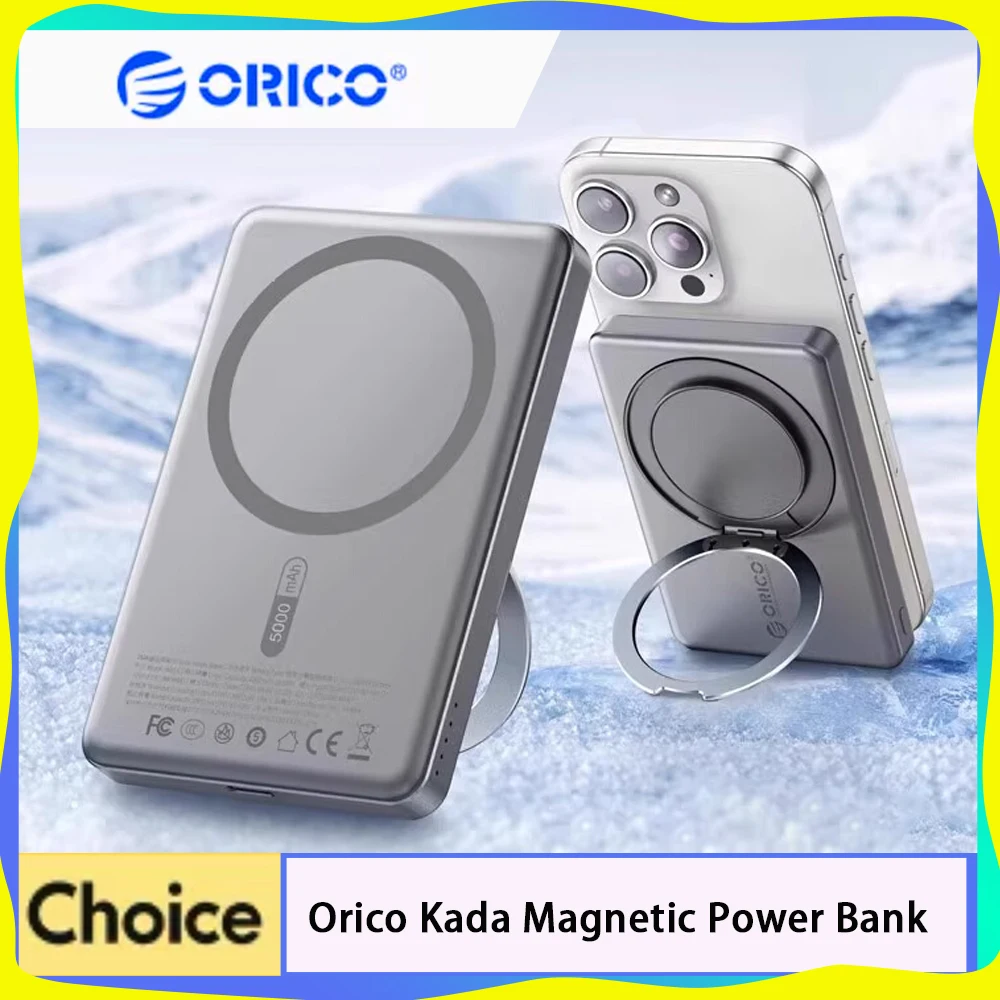 

ORICO Kada Magnetic Power Bank 5000mAh/10000mAh Wireless Powerbank PD22.5W Slim Charge Pal Portable Quick Charge Battery Charger