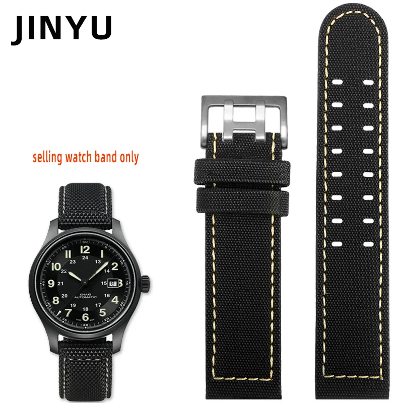 20mm 22mm Watch Strap for Hamilton Khaki Field Aviation H70575733/H68401735 Nylon Watchband Men